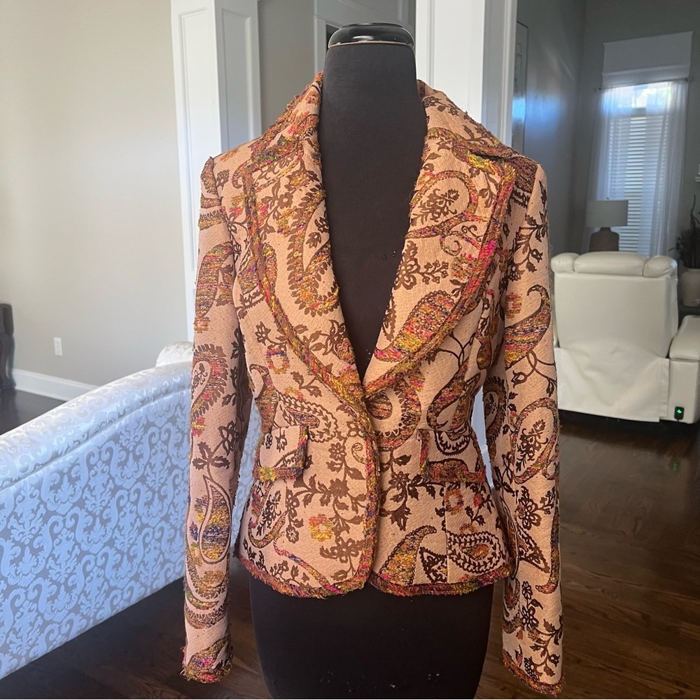 Vision Apparel Women’s Tapestry Blazer Coat - Size 8